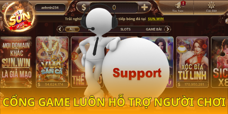  Cổng game luôn nhiệt tình hỗ trợ thành viên