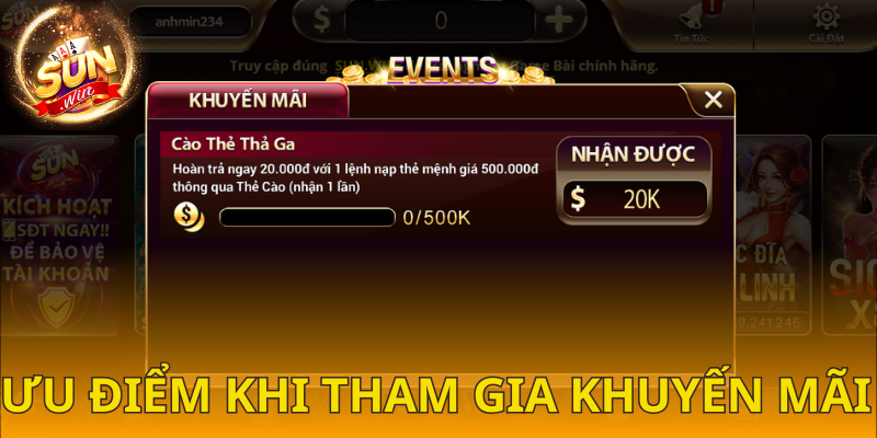  Điểm đặc biệt khi tham gia khuyến mãi SUNWIN