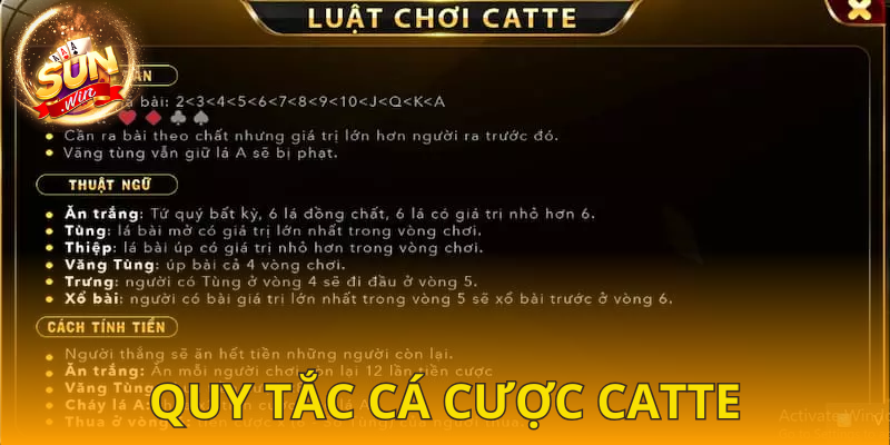  Luật chơi Catte SUNWIN mà tân binh cần nắm