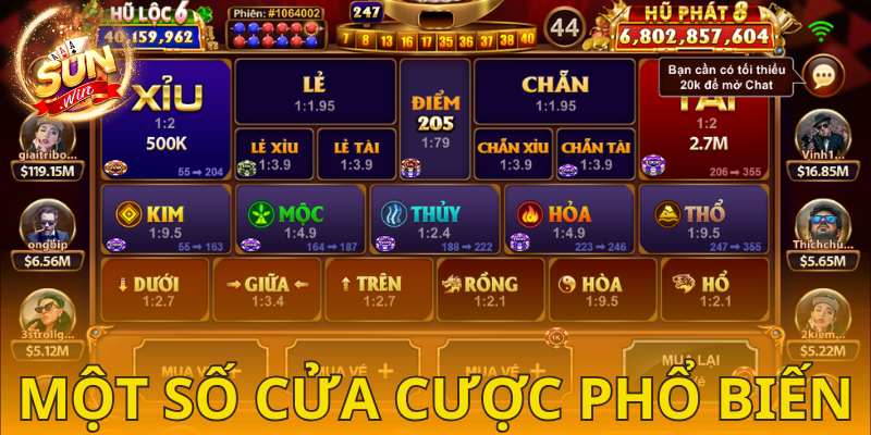 Những cửa cược nên chơi nhất trong game