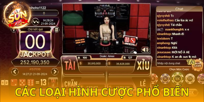 Danh sách các cửa cược khác của tài xỉu