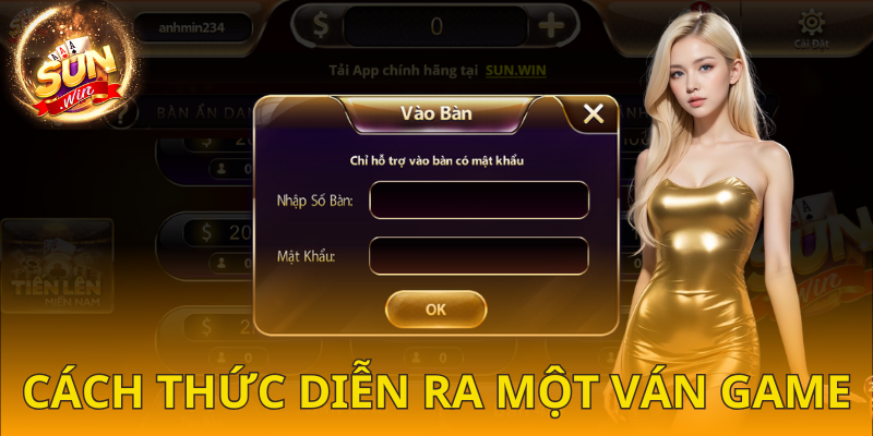 Hình dung một ván Tiến Lên tại cổng game