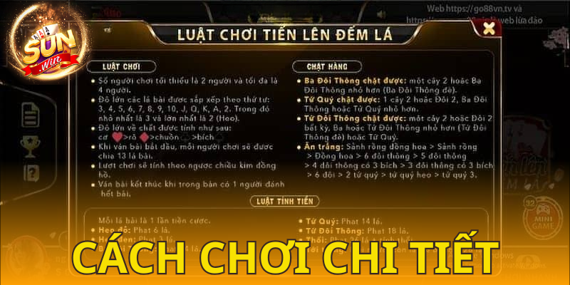 Cách một ván tiến lên đếm lá SUNWIN diễn ra