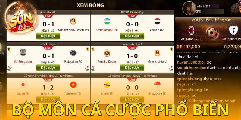 Danh sách các bộ môn được nhiều chơi yêu thích nhất