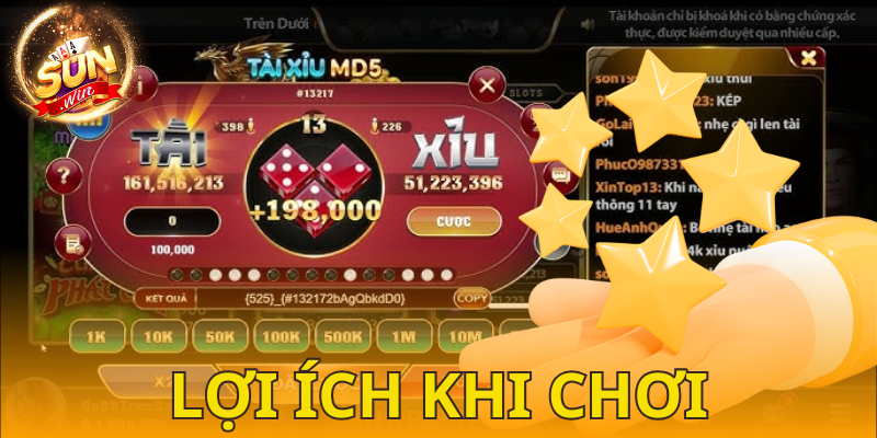 Chơi tài xỉu MD5 có nhiều lợi ích cho cược thủ